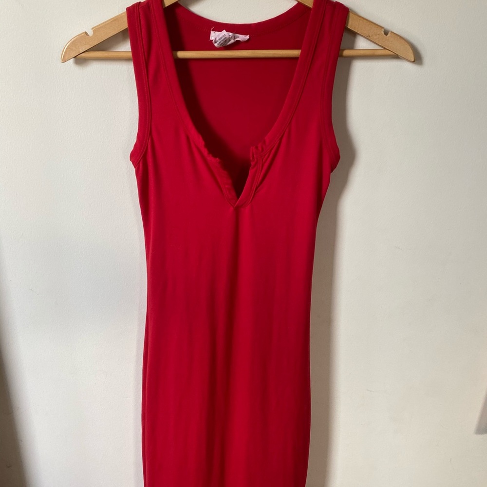 Sleeveless Red Midi Dress